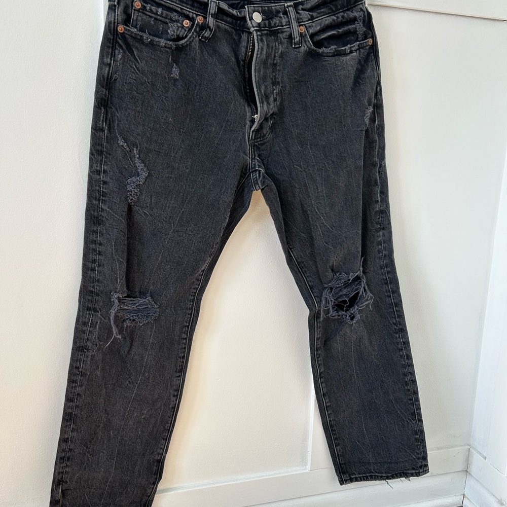 Abercrombie Men's Black Distressed Jeans 32x30